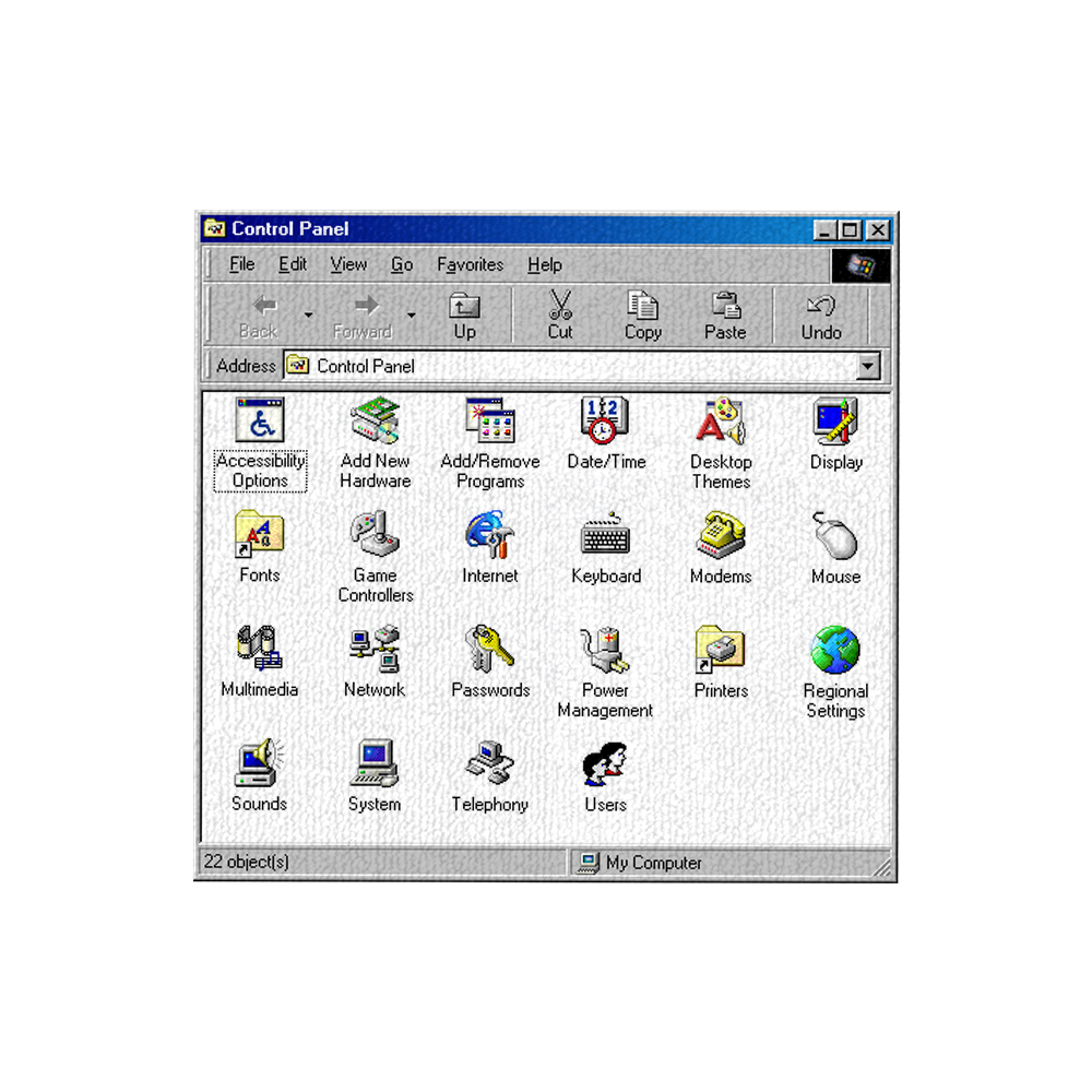 Windows 95 Control Panel - Декоративен Килим